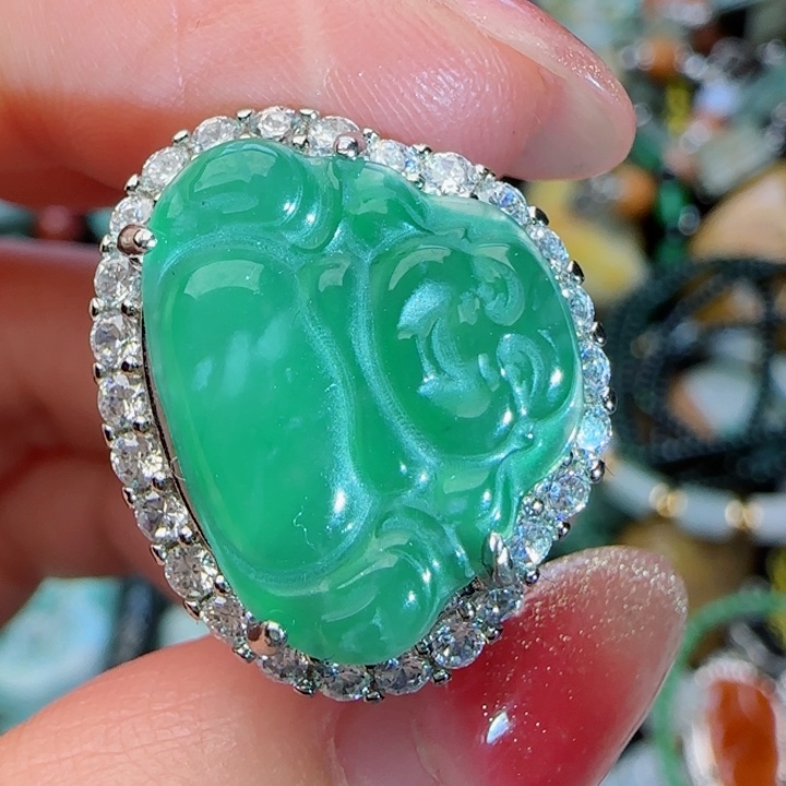 翡翠戒指未镶嵌天然A货49