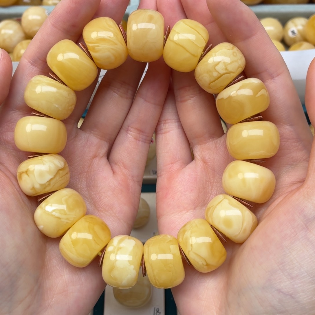 未镶嵌蜜蜡裸石19手串