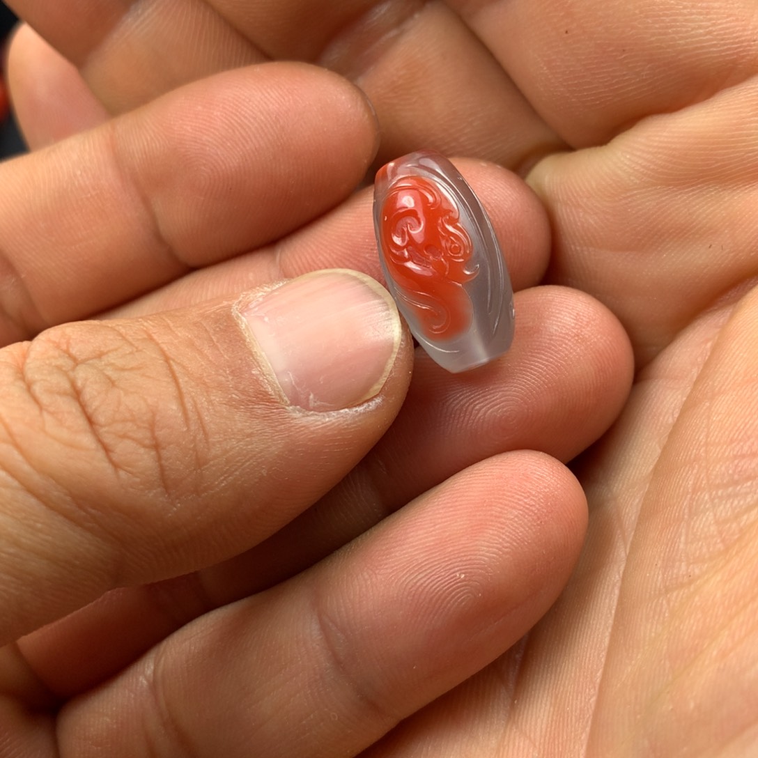 南红玛瑙珠子未镶嵌淡**茄