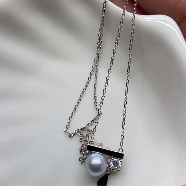 海水珍珠套链银S925镶嵌