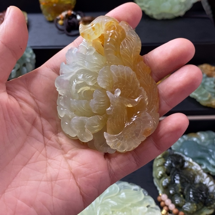 岫玉未镶嵌项链毛衣链