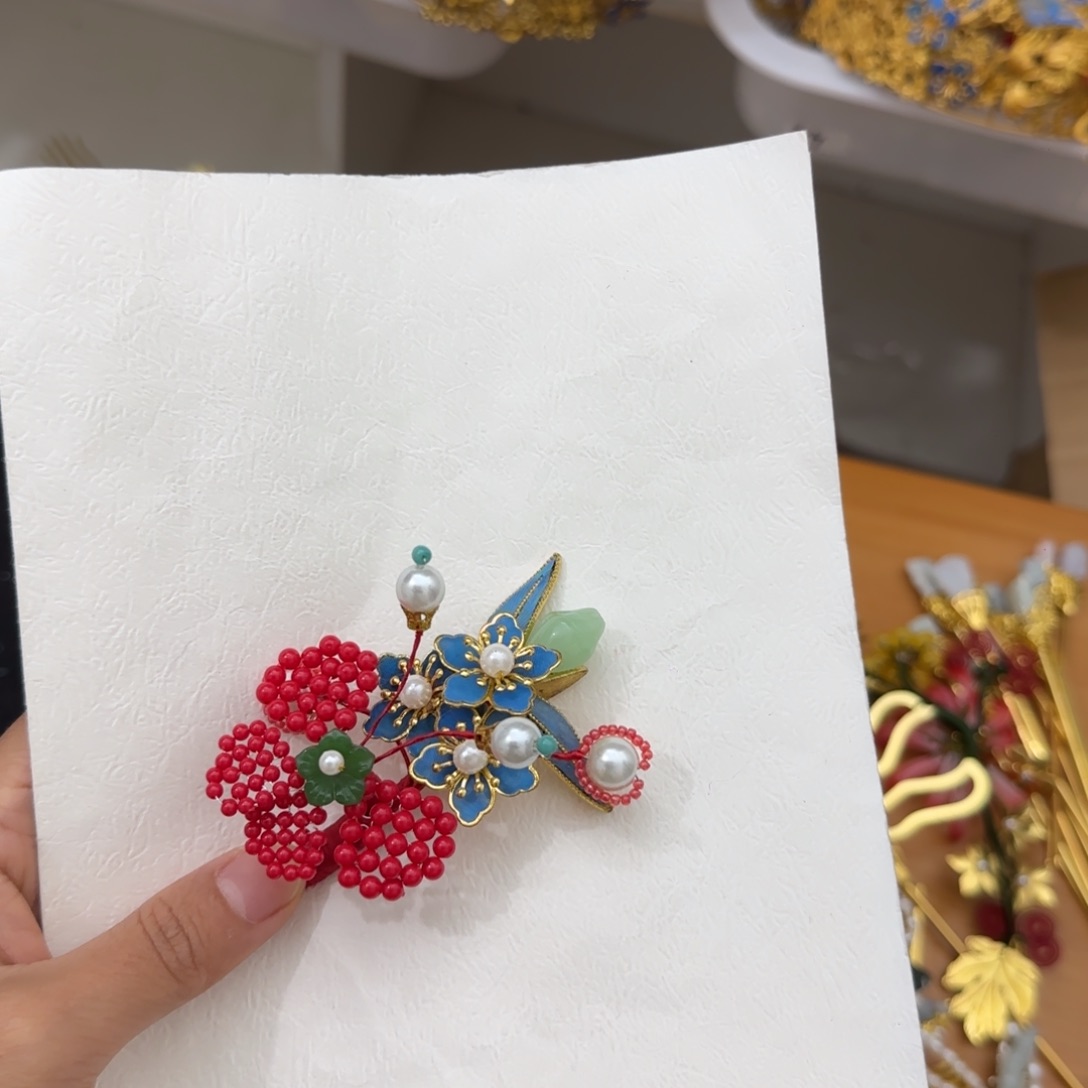 醋酸铁合金鹅毛仿点翠