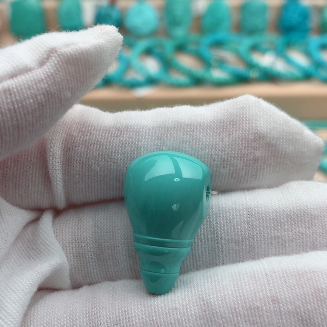 绿松石未镶嵌珠宝奇石14.5mm