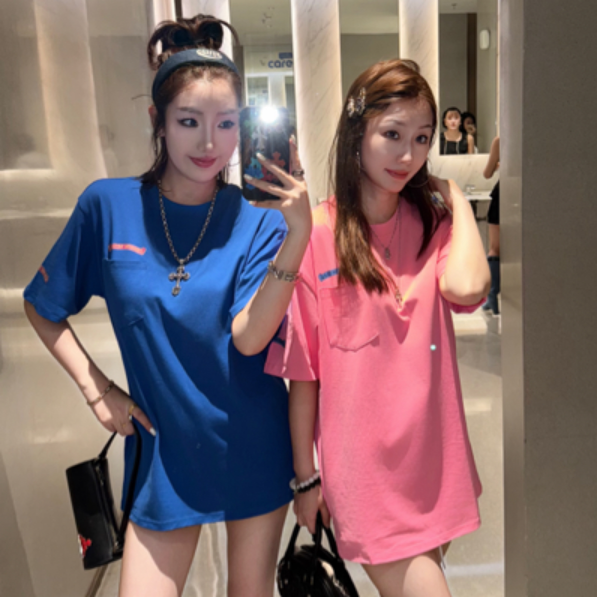 【MDX】CH高品质夏季新款梵文十字架宽松百搭美式T恤