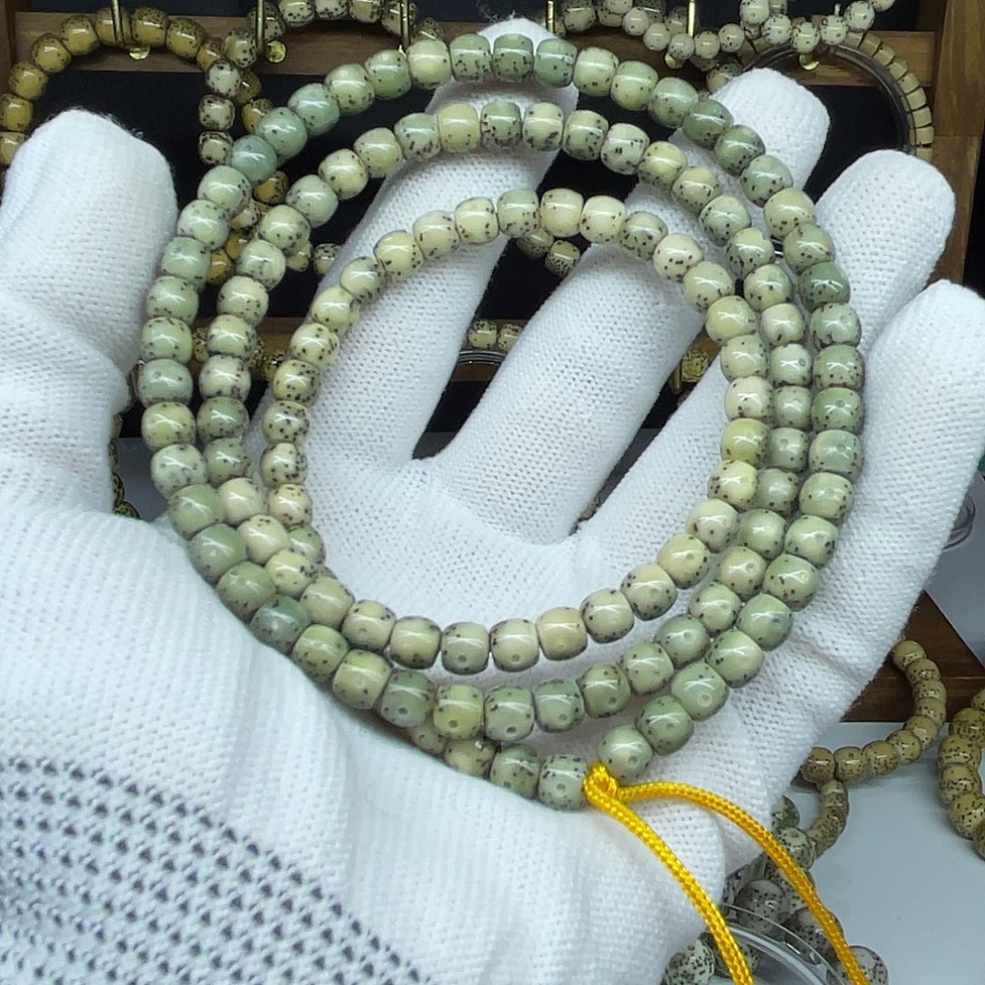 手串星月菩提6-5，冰糖贯穿留白