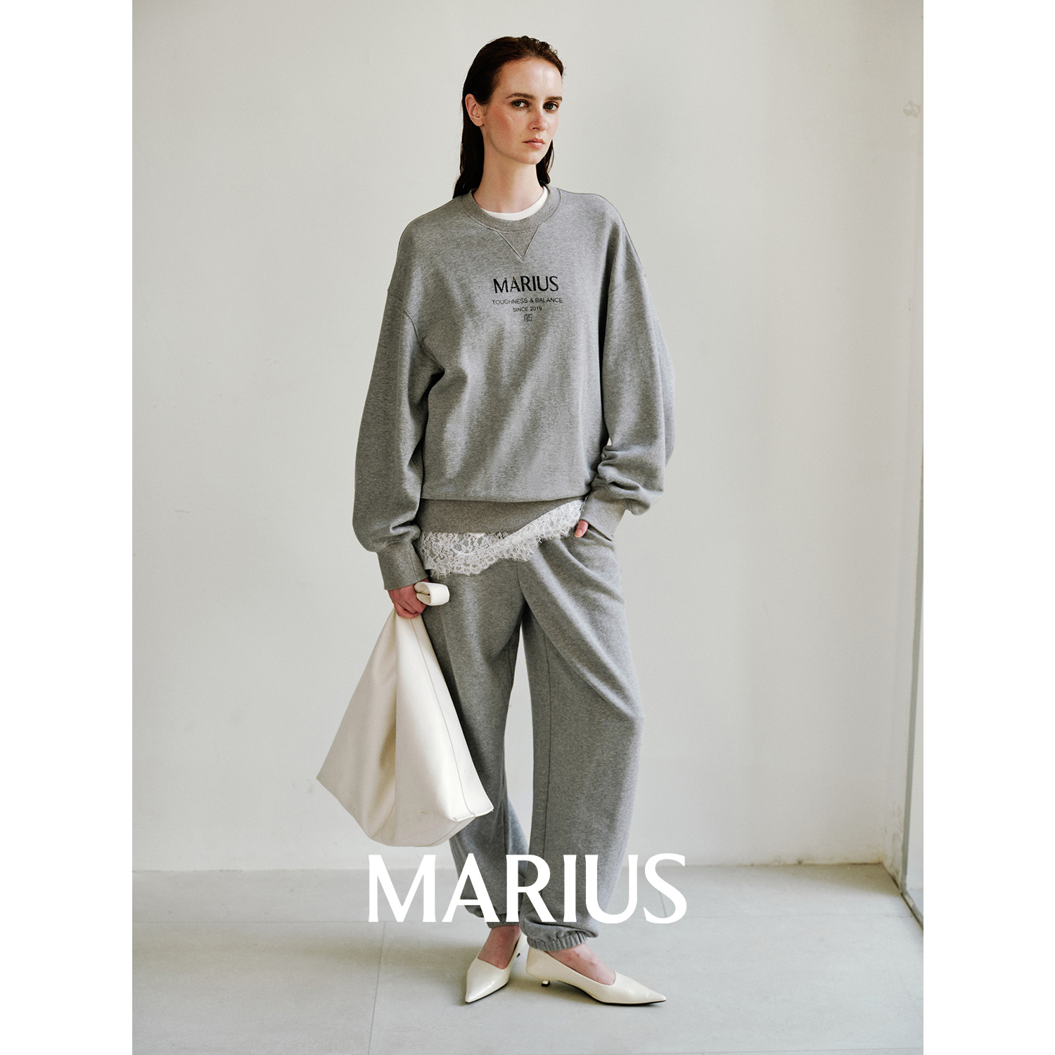 MARIUS | "美高套"日本进口高密棉立体球形剪裁圆领印花卫衣/卫裤