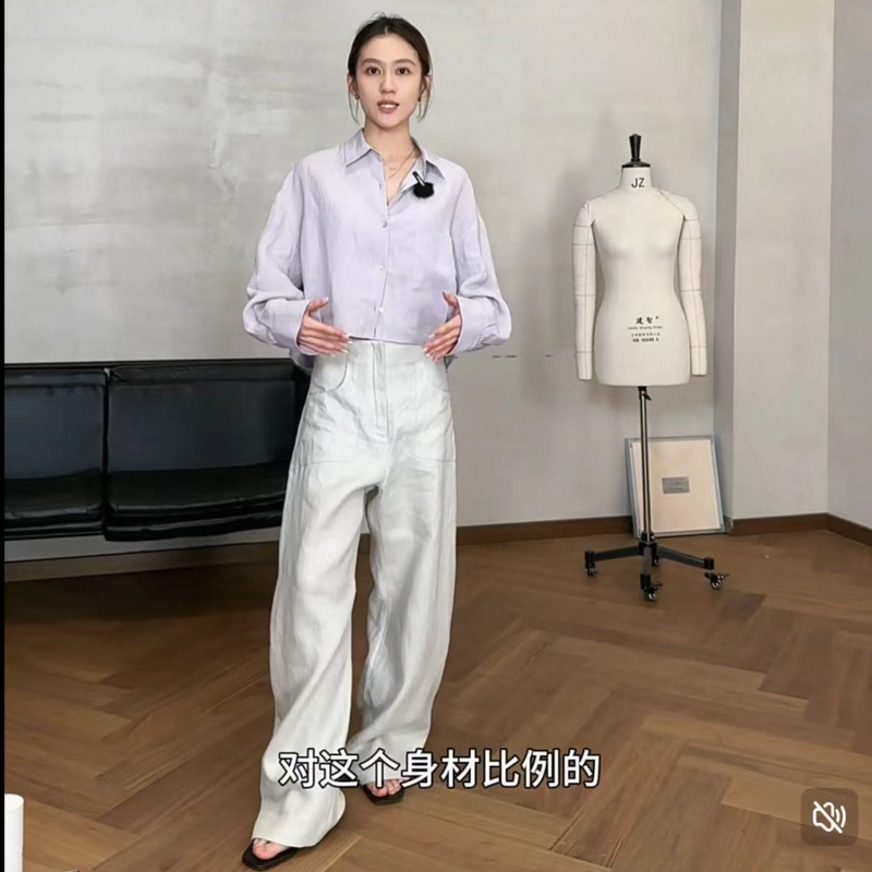 【高端日常系列】宽松亚麻衬衫防晒长袖短款衬衣休闲