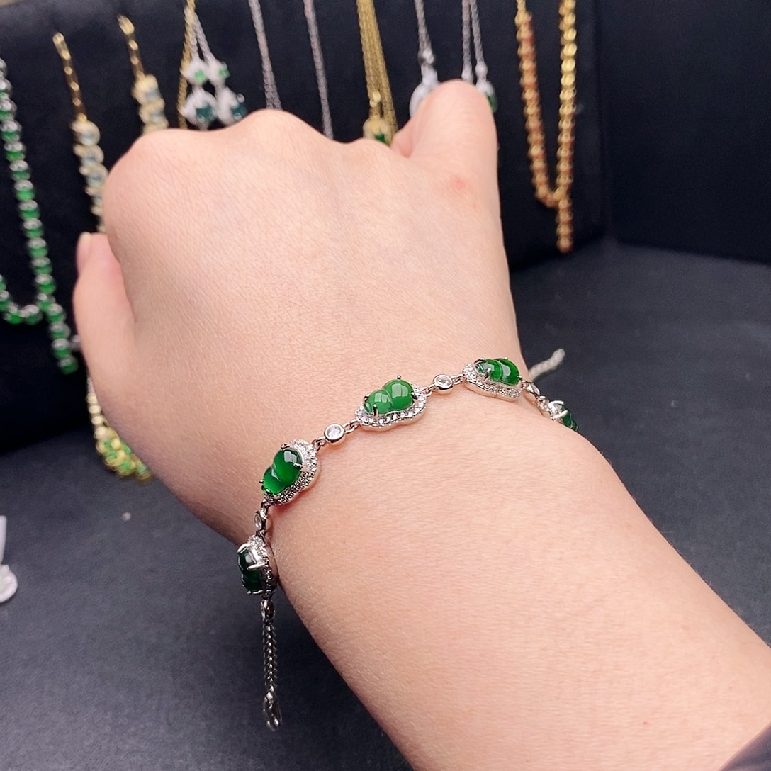 翡翠银S925镶嵌戒指