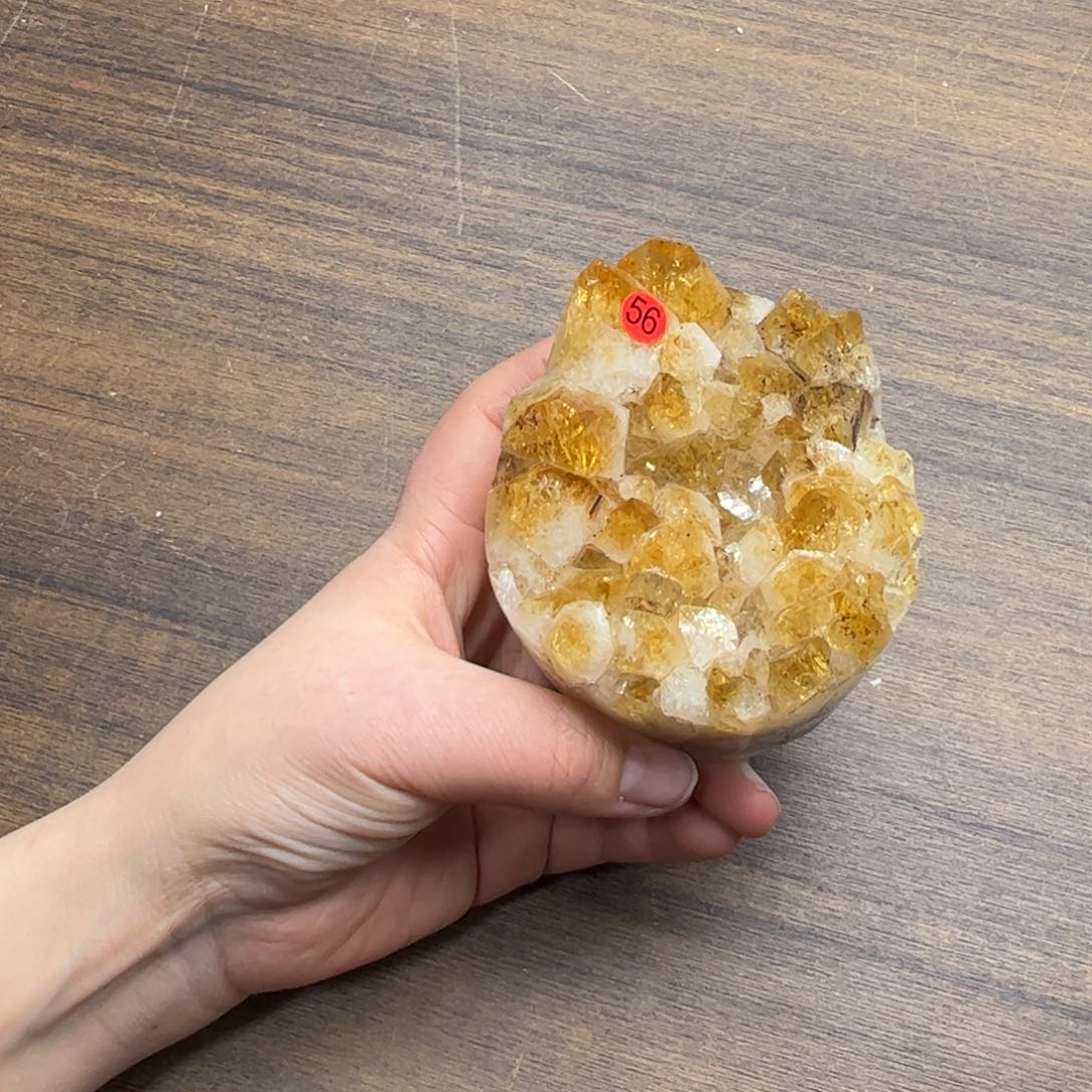 水晶水晶未镶嵌水晶摆件黄晶花56