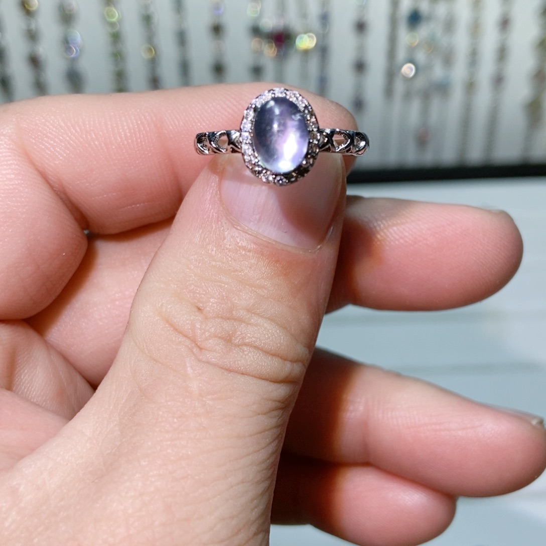 紫晶珠宝半成品银S925镶嵌