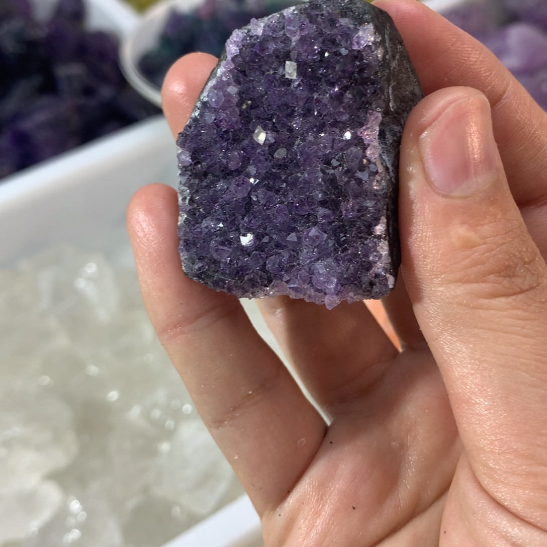 水***星水晶未镶嵌珠宝半成品天然