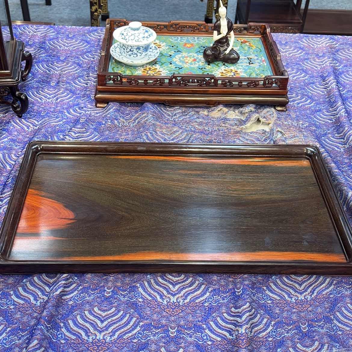 【闪购商品】红酸枝木类成套家具茶盘