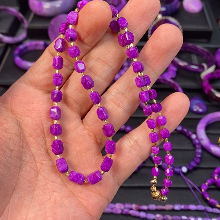 苏纪石（舒俱来）项链18K金镶嵌?**?