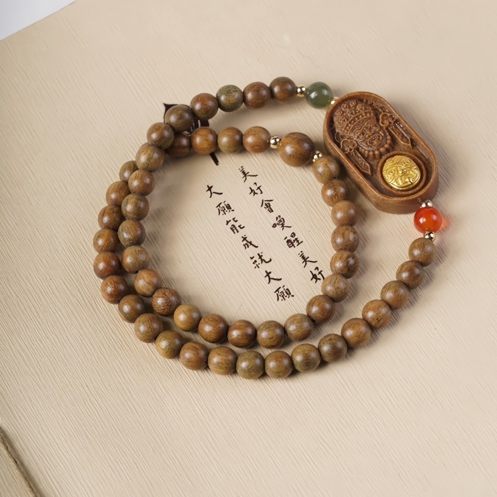 黄花梨双圈搭配手串无礼盒-32353