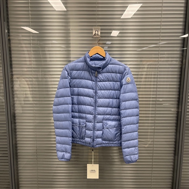 95新 MONCLER 蓝色Lans羽绒服 1码 95新手臂勾丝 #10192