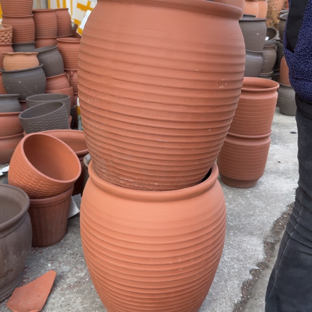 紫砂花盆口35高50宜兴紫砂