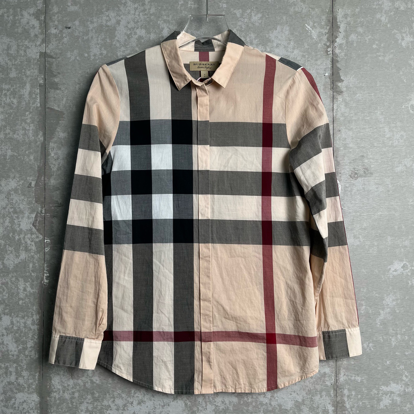 未使用 BURBERRY/博柏利 S*1/格子单排扣长袖衬衫/12915/JP