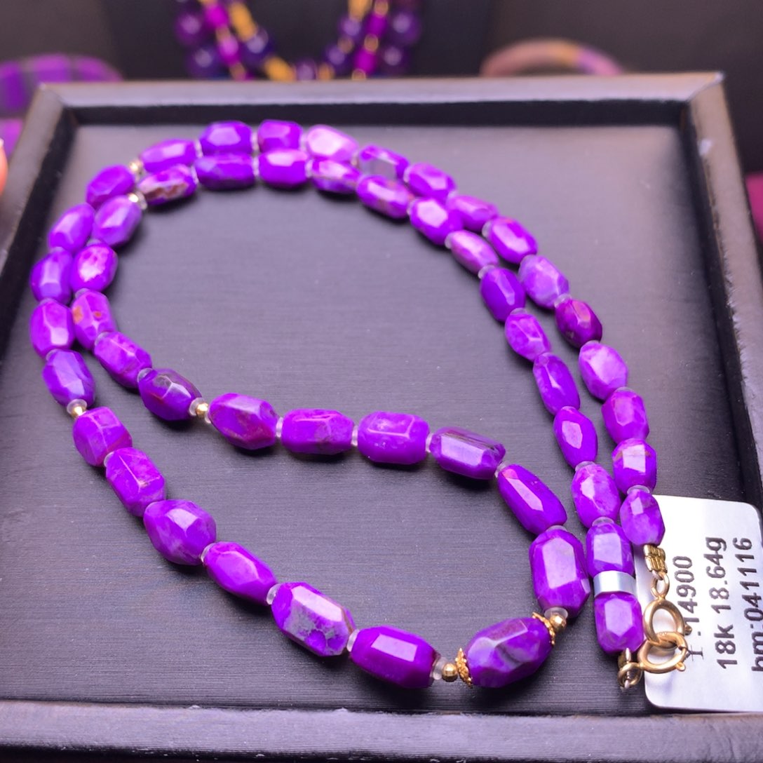 苏纪石（舒俱来）18K金镶嵌项链