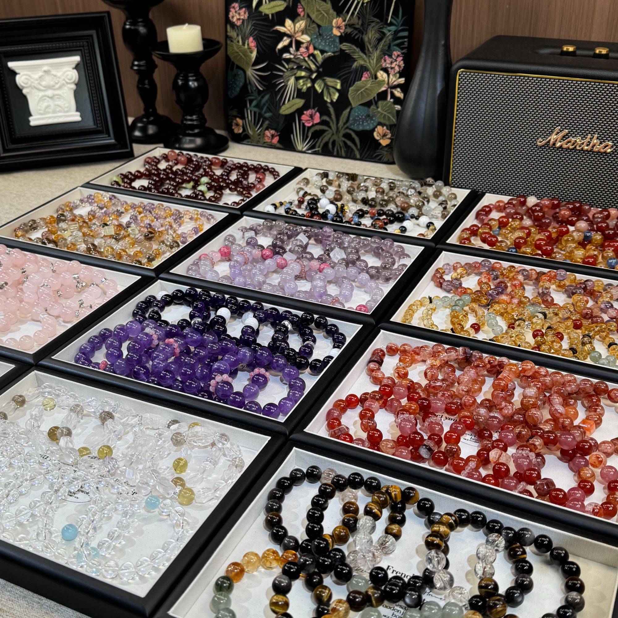 置顶链接，拍对应价格！水晶手串多样性发一