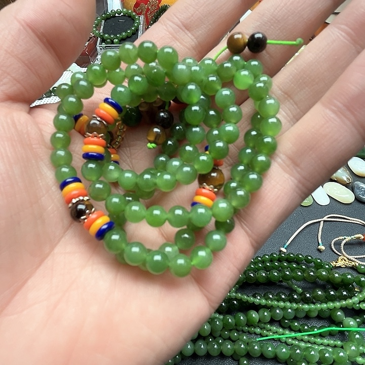 和田玉（碧玉）项链未镶嵌