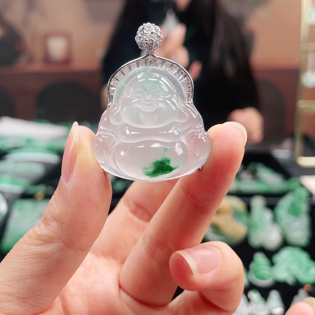 走***月石英质玉未镶嵌吊坠(不含链)