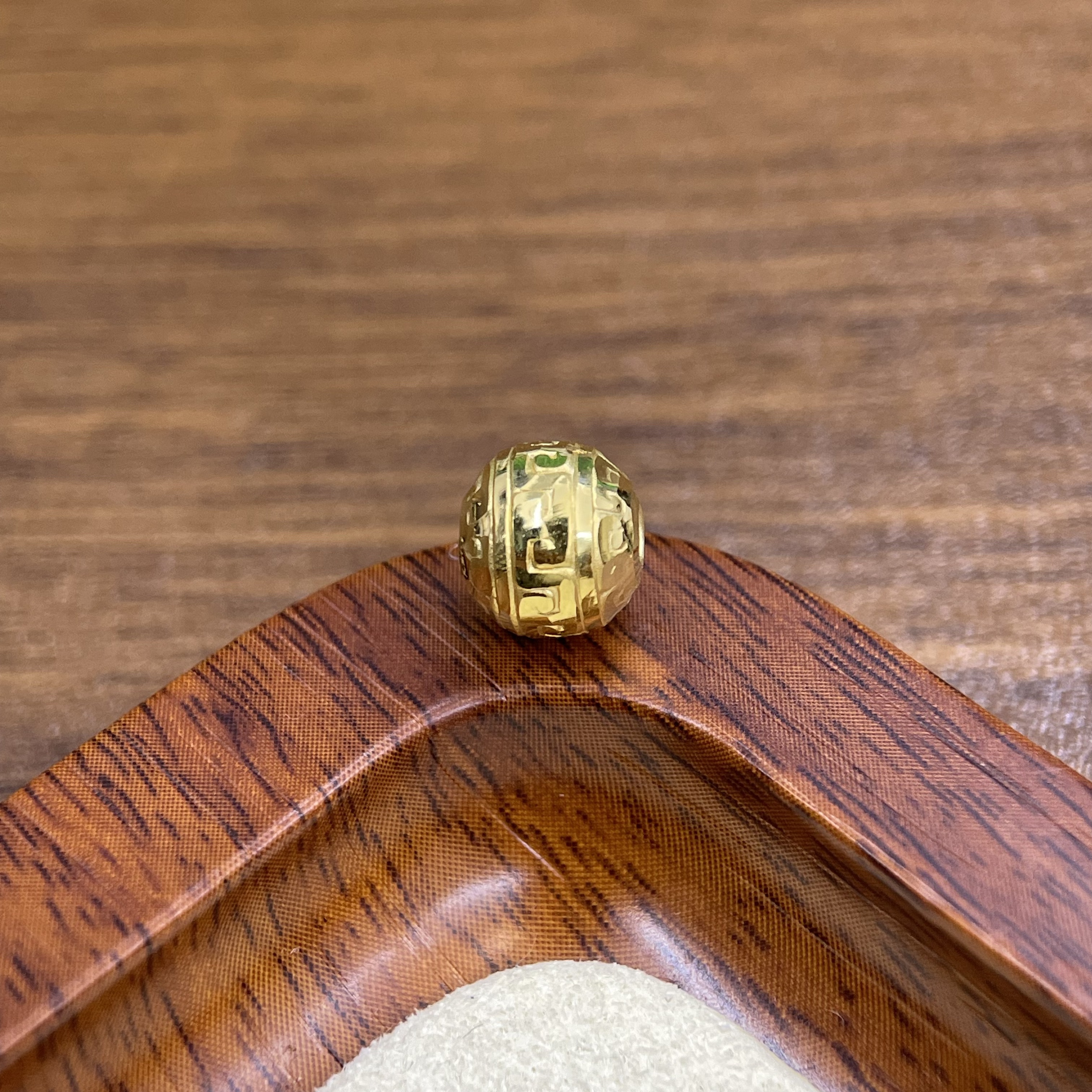 辉通黄金足金999-8mm回纹转运珠DP2437-0630