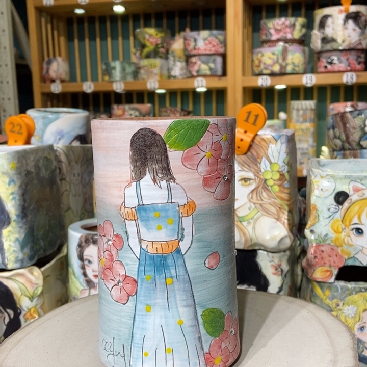 红陶景德镇艺术手绘作品