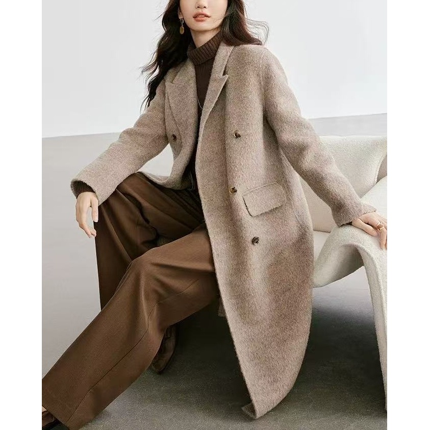 KUNGE-中长款秋冬羊毛大衣女士秋冬-KG16853