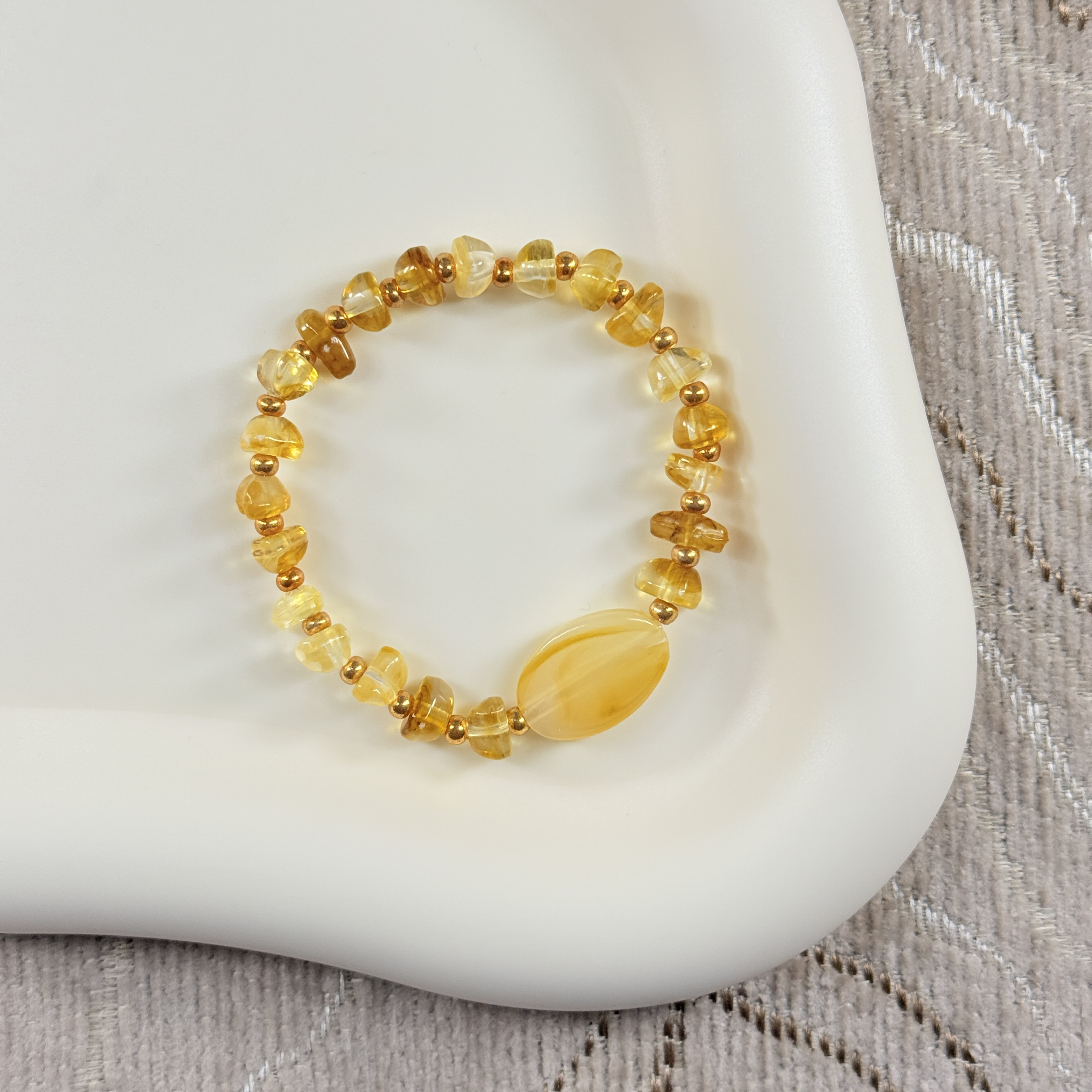 手链 美拉德银杏黄 原创小众设计手链