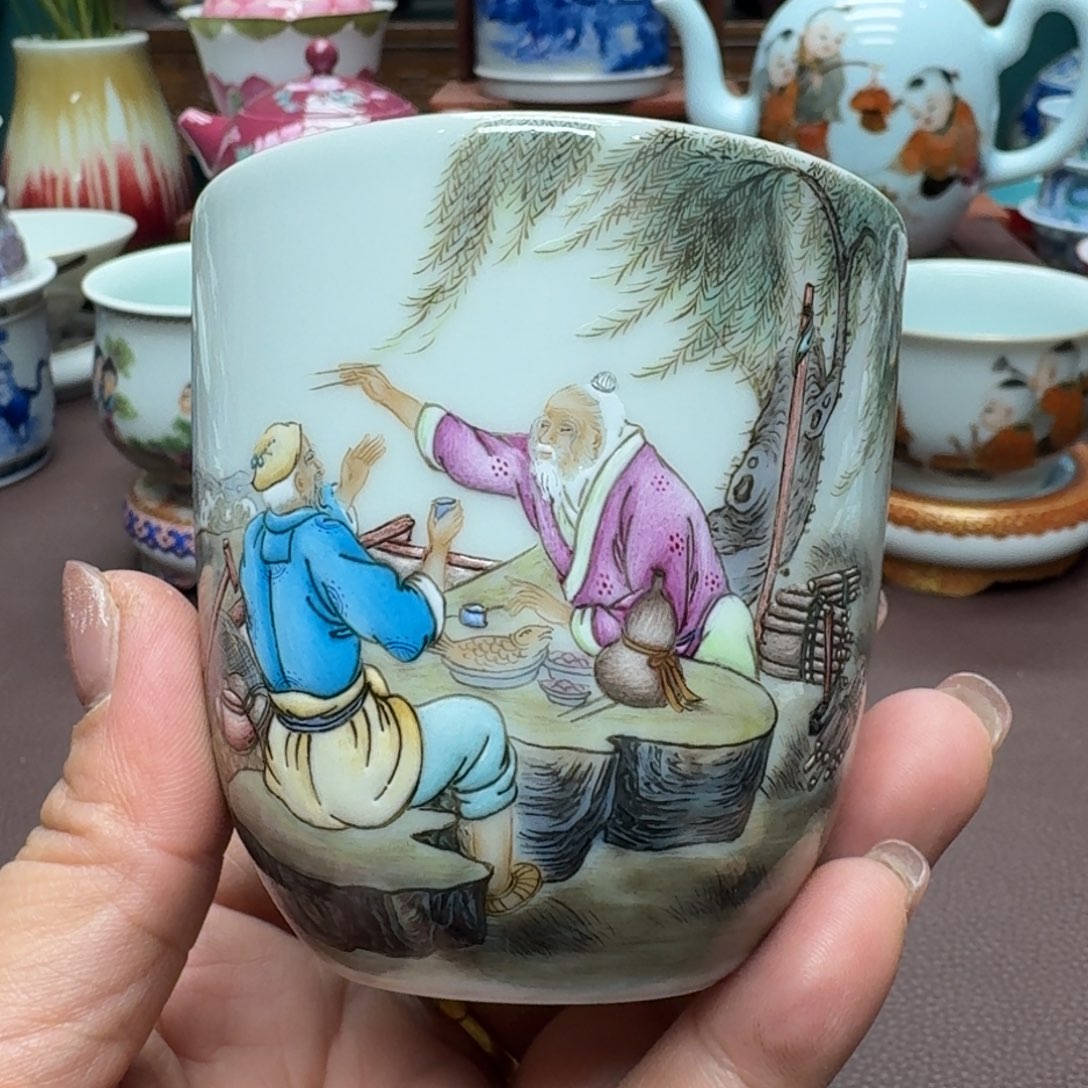 瓷片景德镇仿古手工制作精品展示