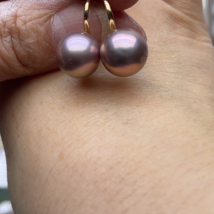 淡水珍珠耳饰银S925镶嵌彼*花