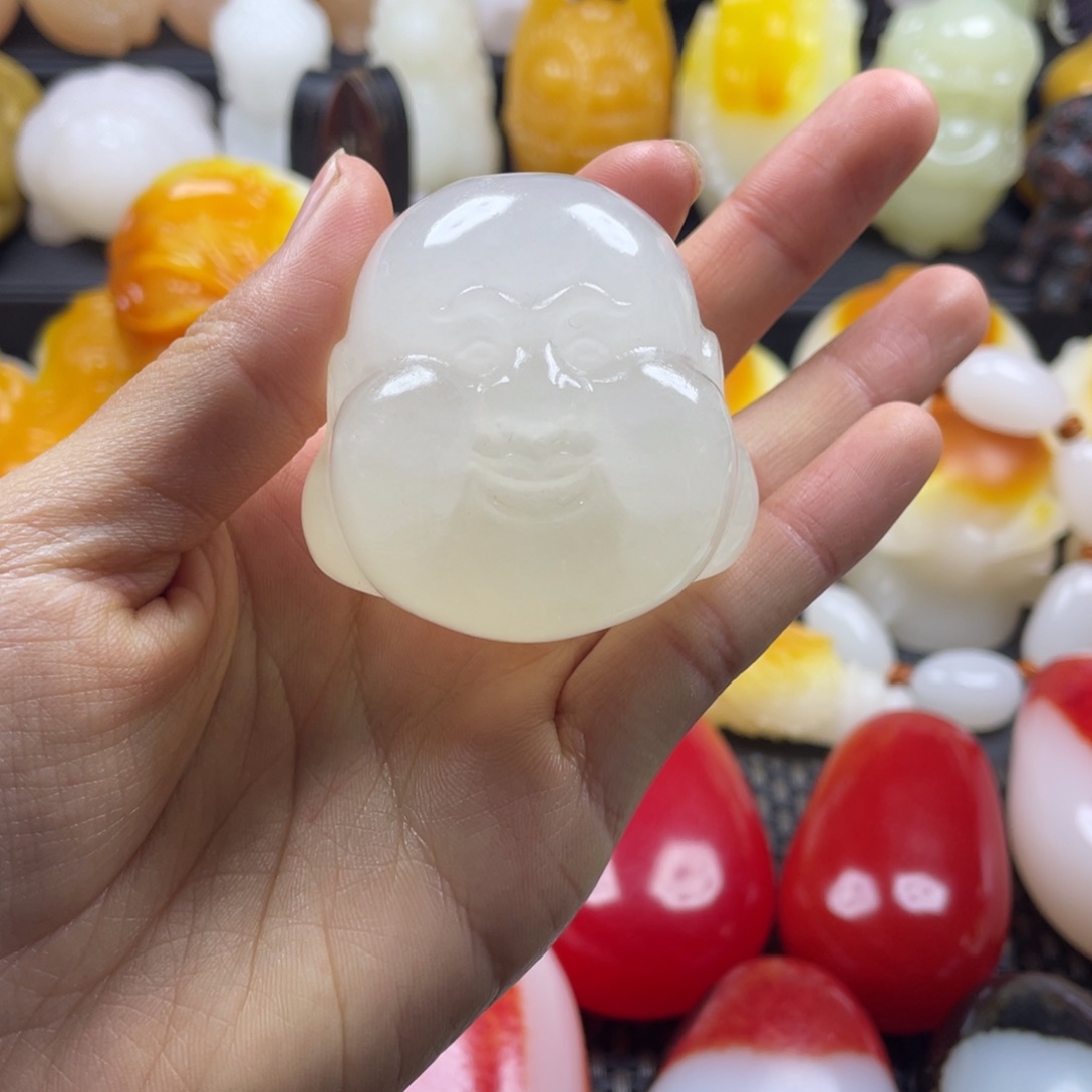 玉石雕刻把件 佛公