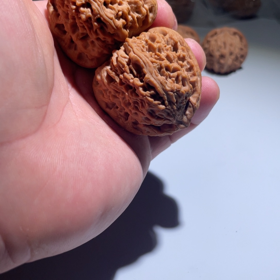 文玩核桃把件43全品三角疆