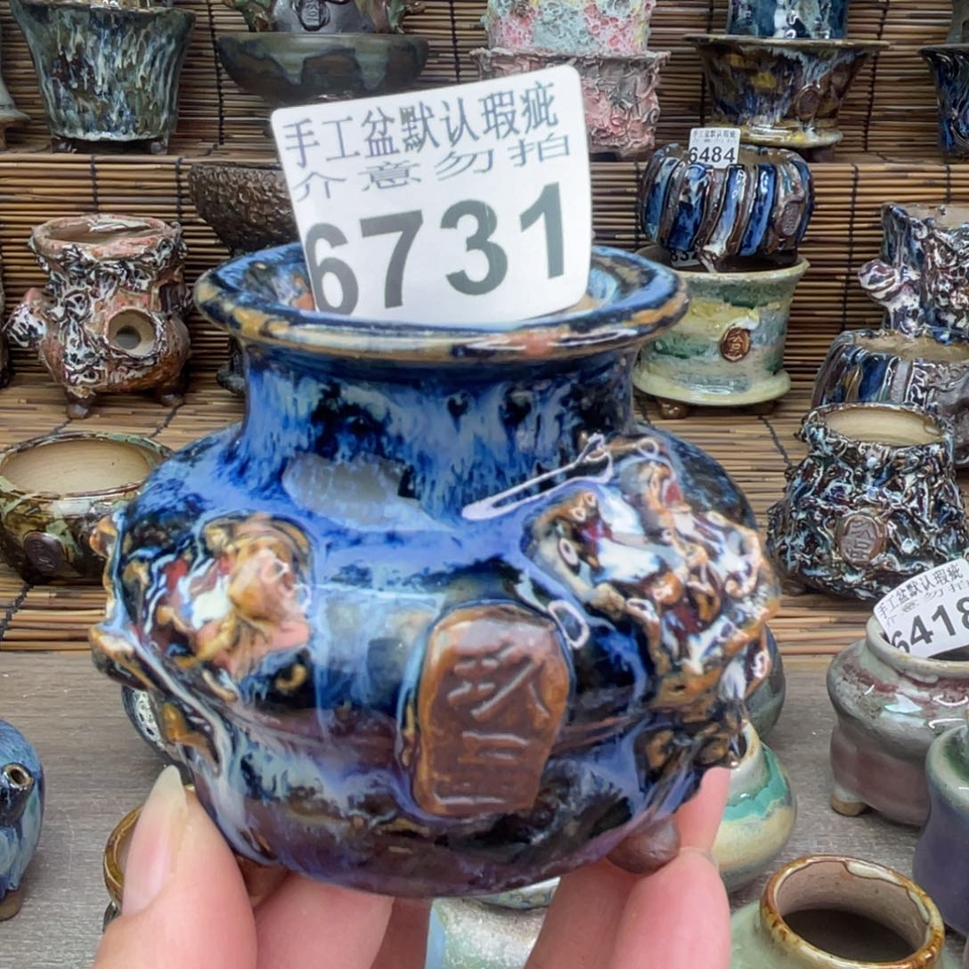 手工花盆默认瑕疵完美者勿拍