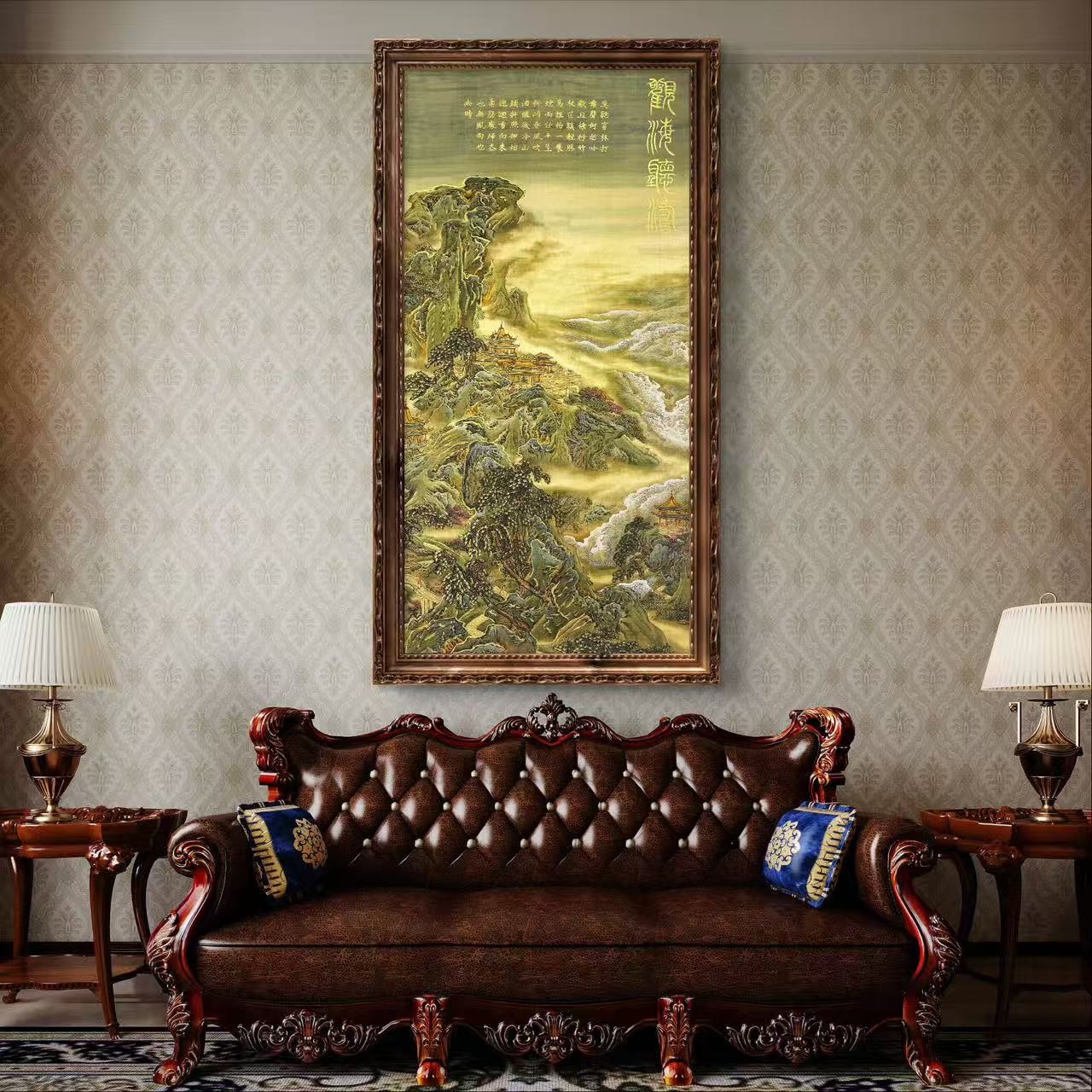 许婷婷展览代表作品----《蓬莱仙山叠翠图》
