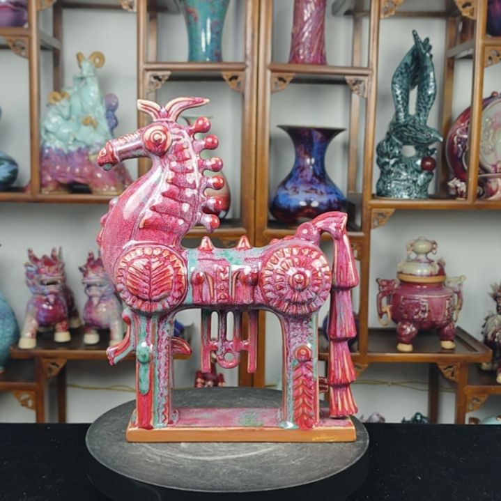 摆件钧瓷摆件神后镇钧瓷