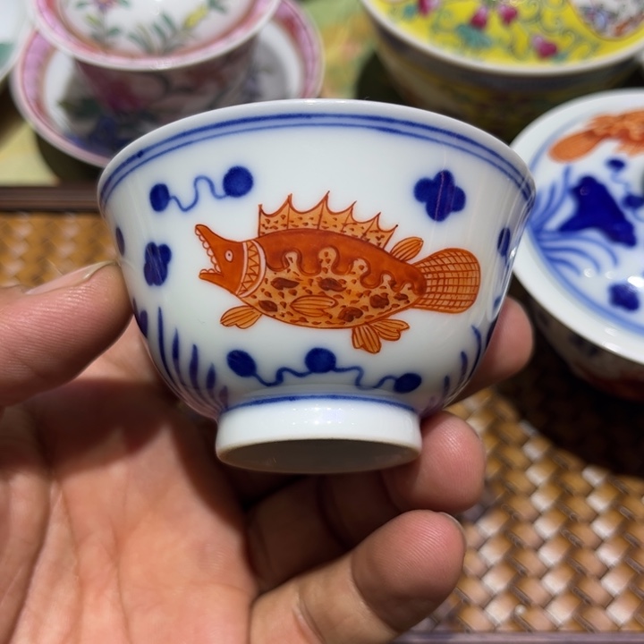 纯手绘精品盖碗杯