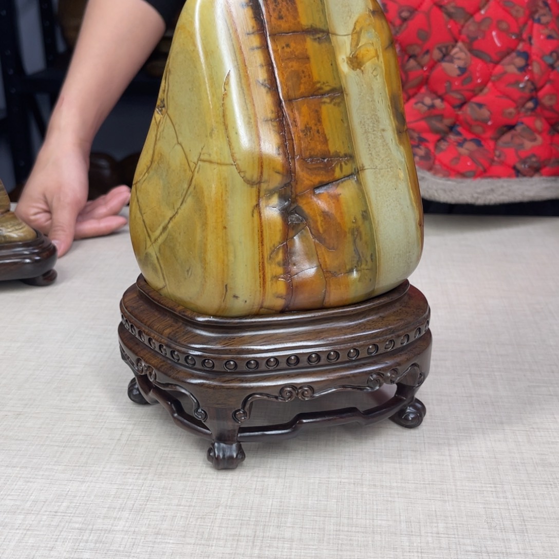 石材广西大化彩玉石配底座不包邮