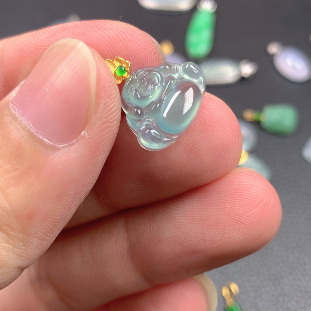 【闪购商品】翡翠18K金镶嵌颈饰翡翠