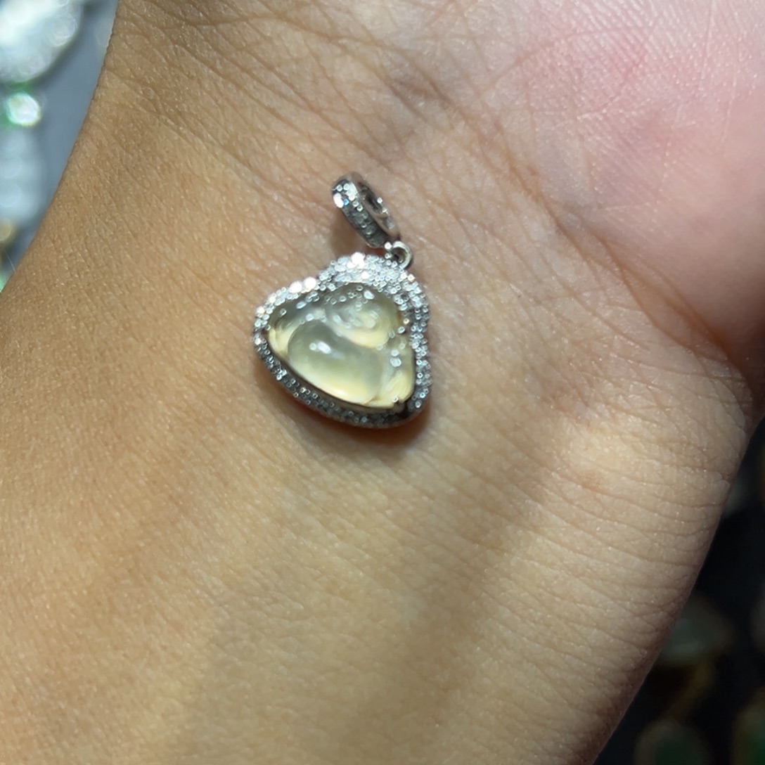 颈饰18K金镶嵌翡翠