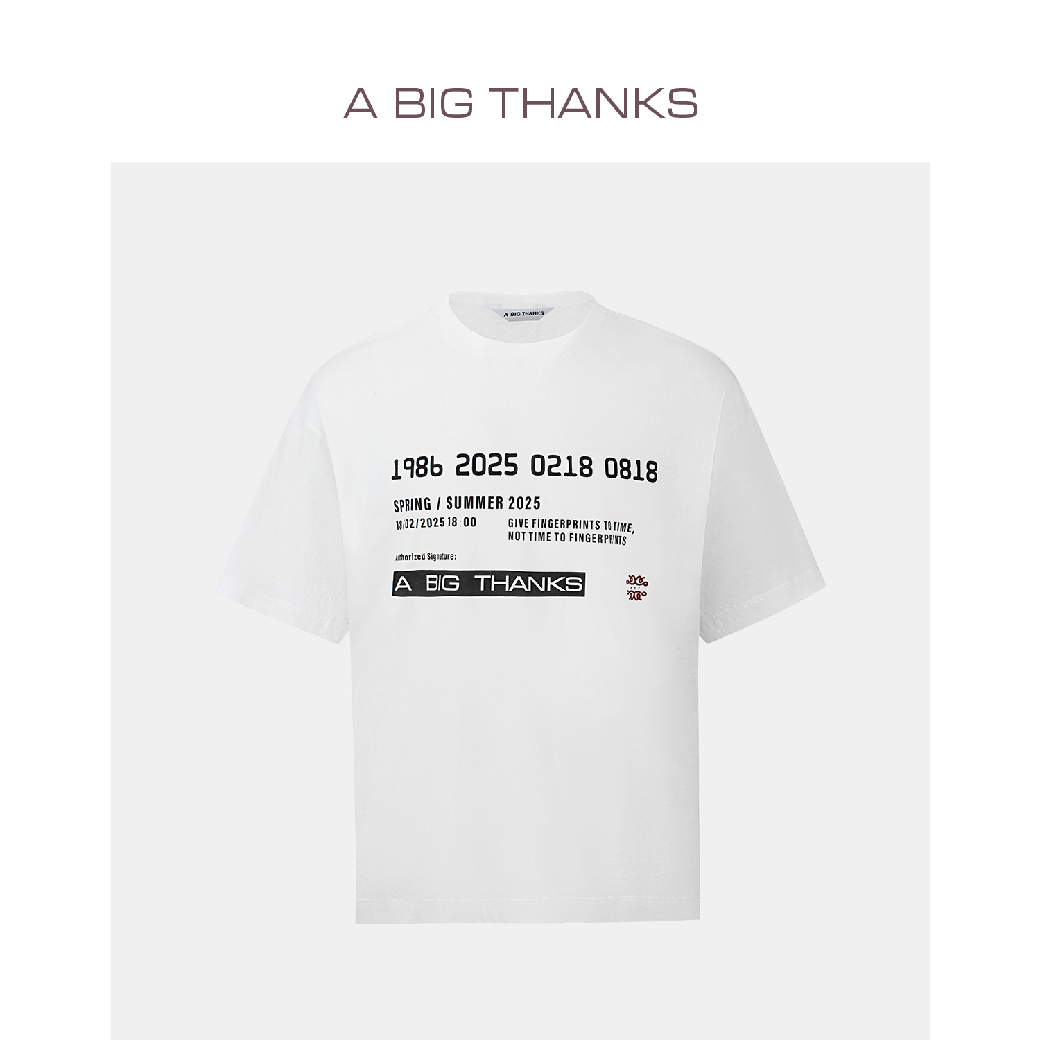 A BIG THANKS 廓形印花T恤 ABT2022545