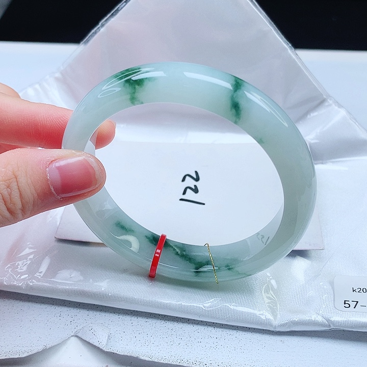 翡翠手镯未镶嵌缅甸天然a货手镯57