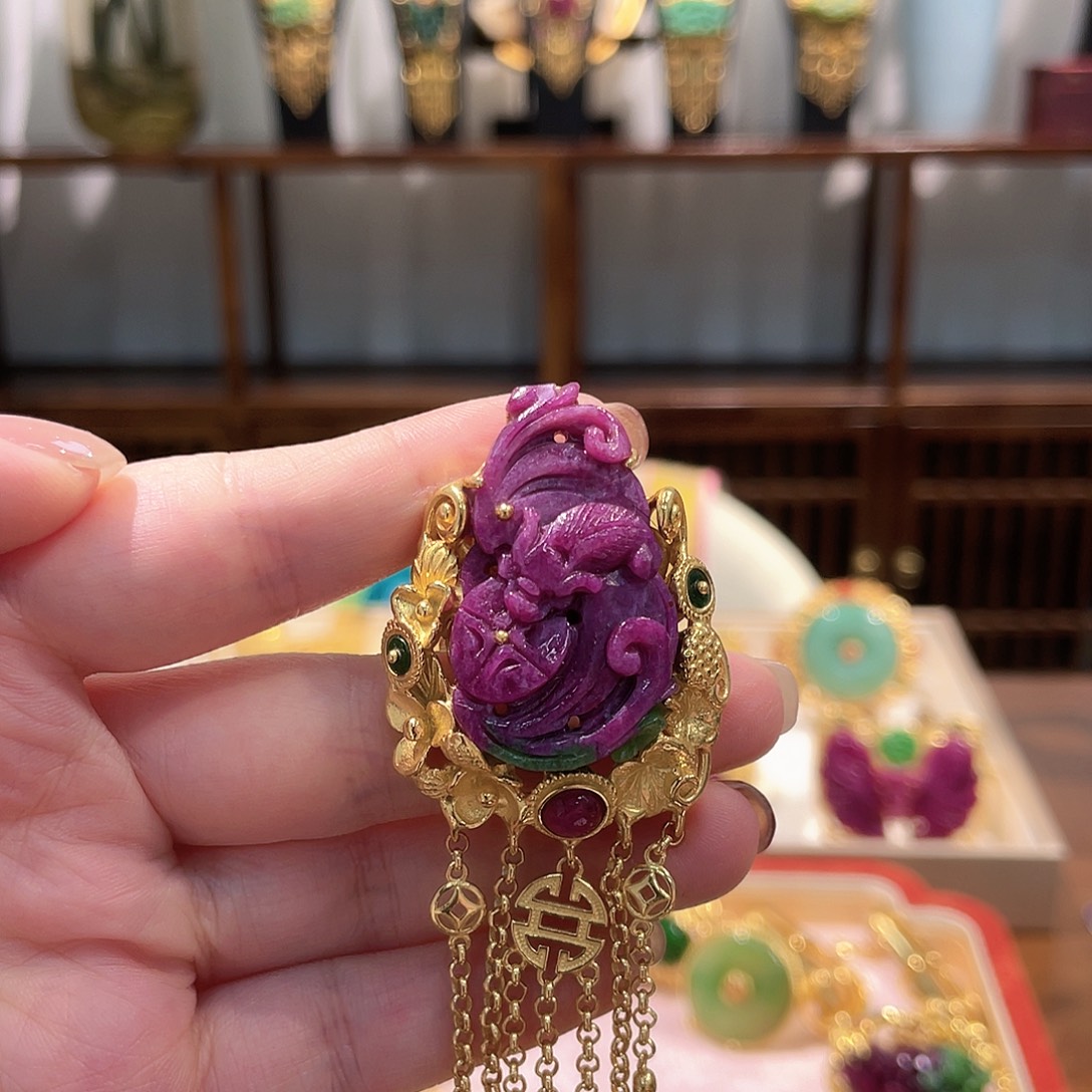 锦纶非金属戒指红宝