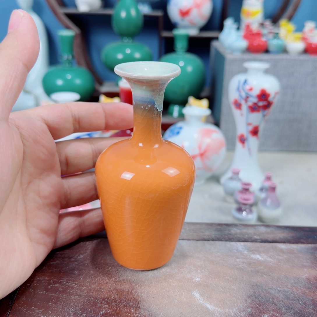 陶瓷手工小花器摆件