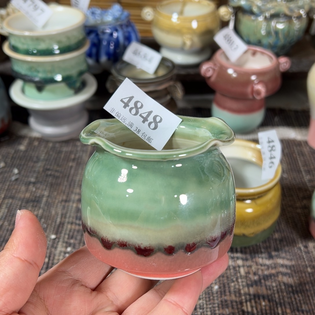 红陶景德镇手工花盆