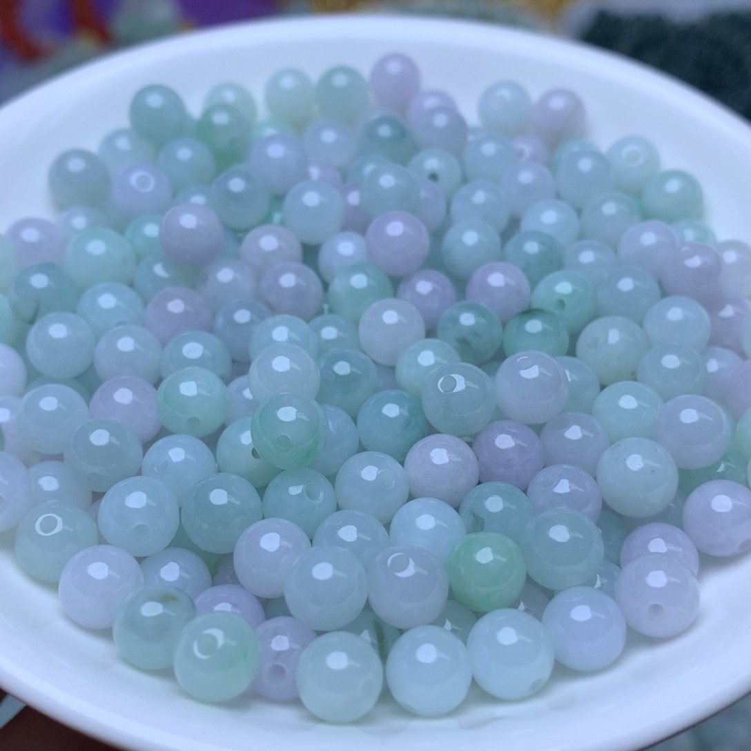 【闪购商品】未镶嵌翡翠手链卡7冰绿白40个