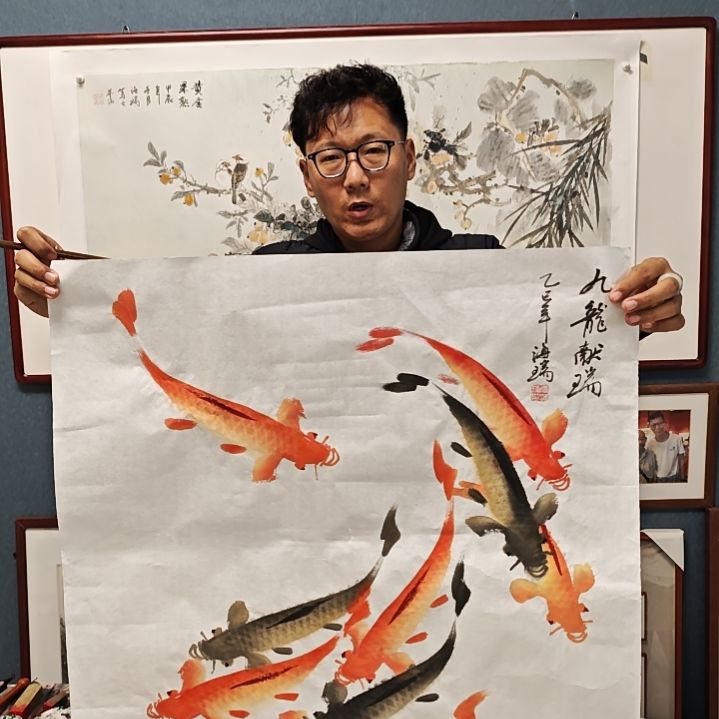 国画贾海瑞老师现场定制