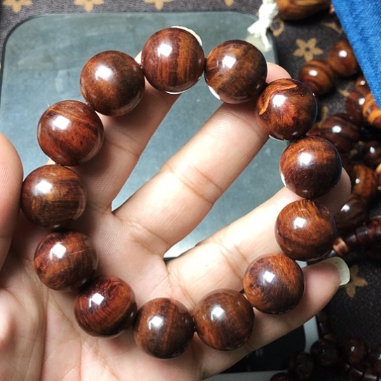 手串/手链黄花梨/降香黄檀18紫油梨手串