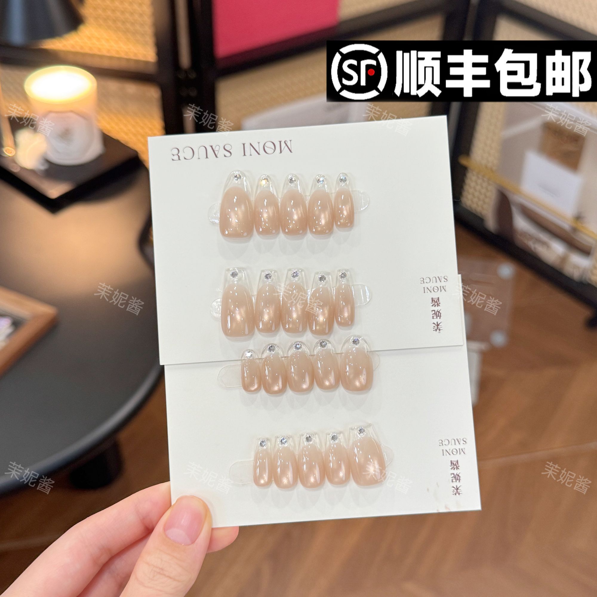 【冰透琉璃·施家全华】moni sauce茉妮酱设计穿戴甲高级手工流行ins