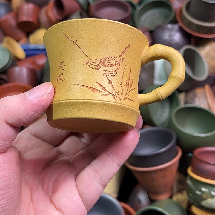 紫砂茶杯全手工紫砂主人杯